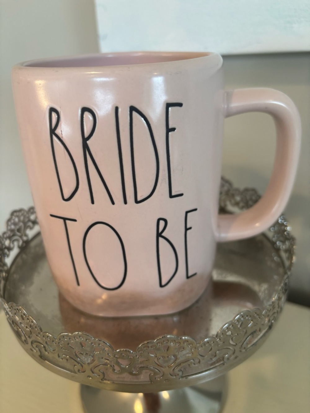 Rae Dunn Classic Pink 'BRIDE TO BE' Light Pink Mug